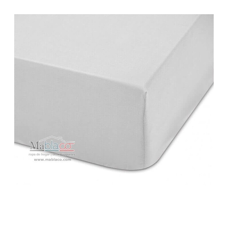 Sábana Bajera Gris Perla Medida Especial Largo 200 cm. y altura hasta 30 cm. Royal