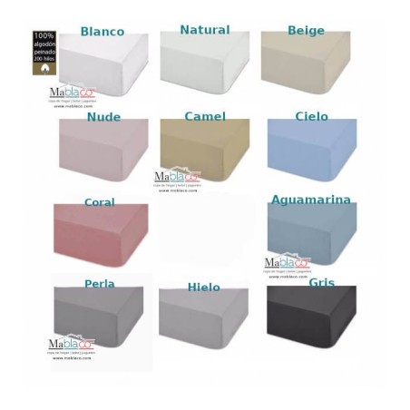 Bajeras Lisas 100% Algodón 200 hilos 