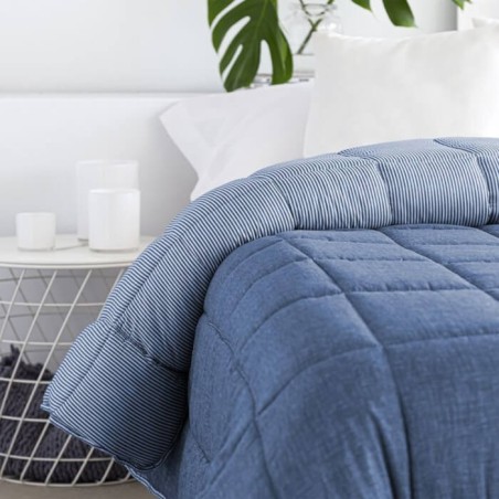 Edredón Nórdico Lino Reversible Marino
