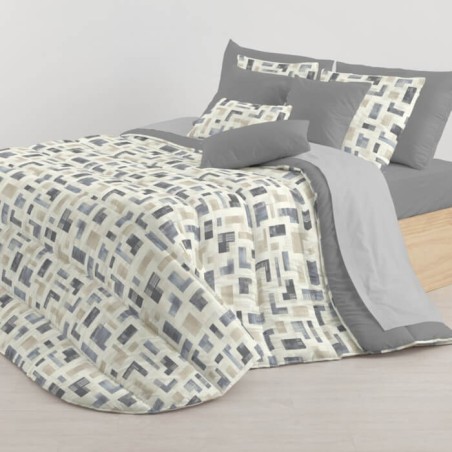 Edredón Comforter Reversible Boston Gris
