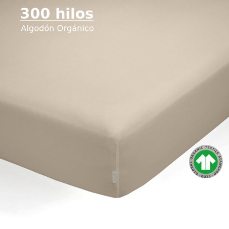 Sábana Bajera Topo Satén 300 hilos 100% Algodón Orgánico