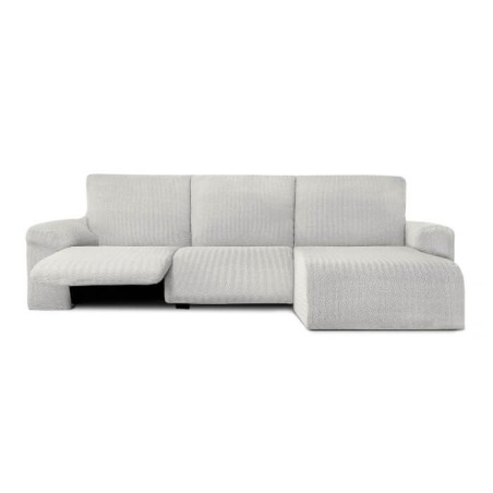Funda Sofá Chaise Longue Relax Bielástica Jaz Brazo Corto derecha color crudo