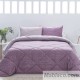 Edredón Comforter Lino Reversible Malva