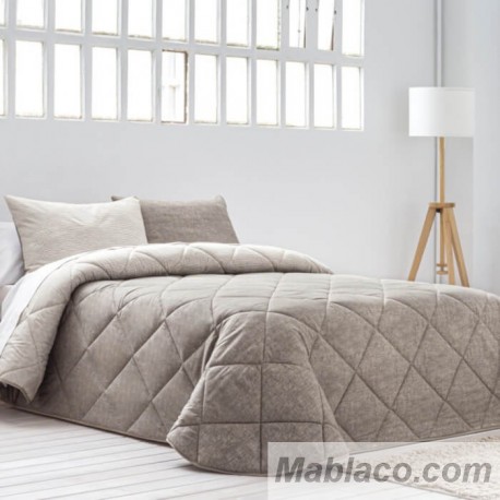 Edredón Comforter Lino Reversible Piedra