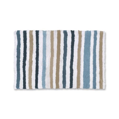 Alfombra de Baño 100% Algodón Rayas Mundra Azul
