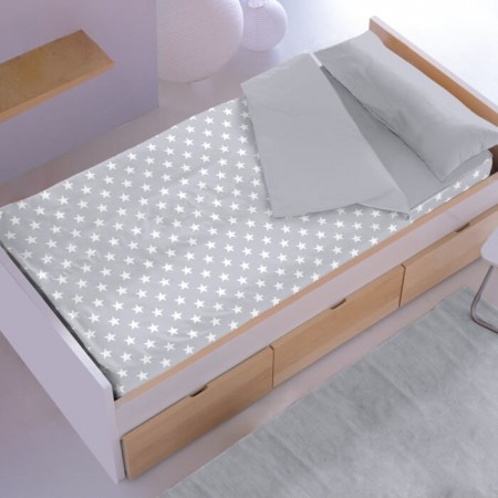 Saco Nórdico Coralina Invierno Stars Blancas fondo gris - de cama