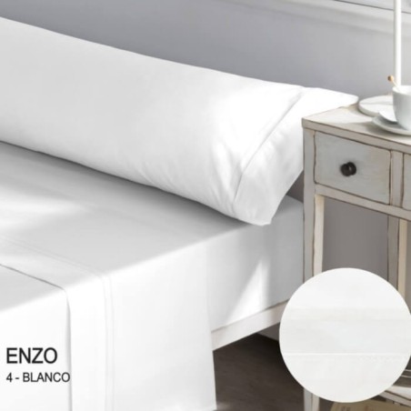 Juego de Sábanas Enzo 100% Algodón 200 hilos Blanco