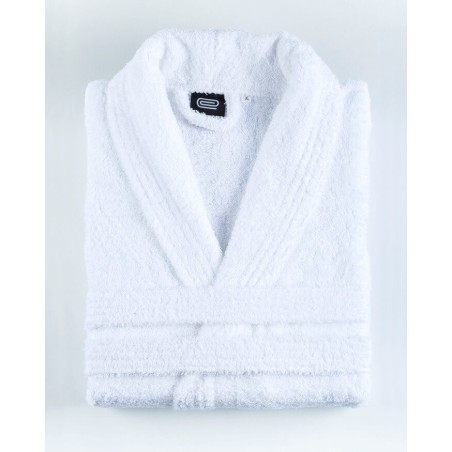 Albornoz Adulto Liso 100% Algodón Zoe Smoking Blanco