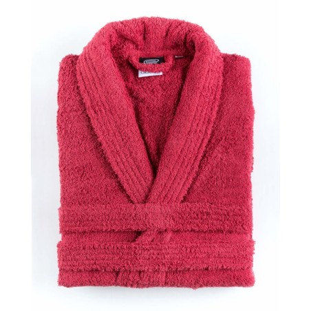 Albornoz Adulto Liso 100% Algodón Zoe Smoking Burdeos