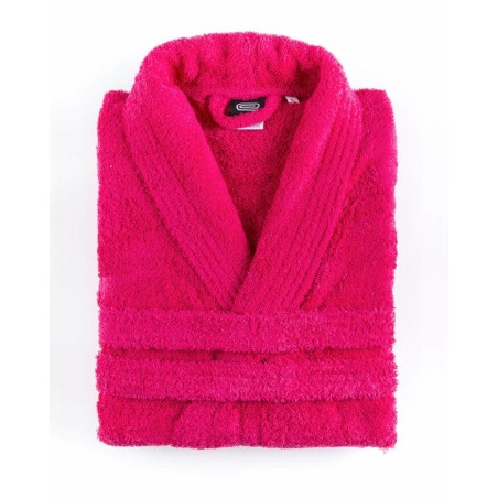 Albornoz Adulto Liso 100% Algodón Zoe Smoking Fucsia