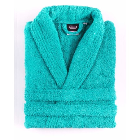 Albornoz Adulto Liso 100% Algodón Zoe Smoking Turquesa