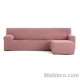 Funda Sofá Chaise Longue Bielástica Jaz Brazo Corto lado derecho color rosa