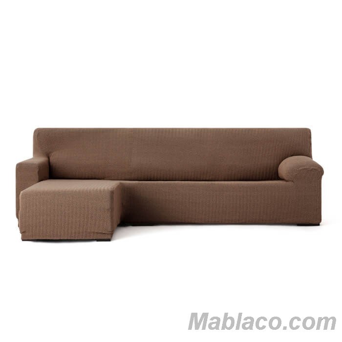 Funda Sofá Relax Chaise Longue Derecho Largo (250-360 cm) Marron ROC