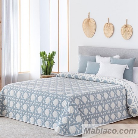 Colcha Jacquard Reversible Benidorm Turquesa