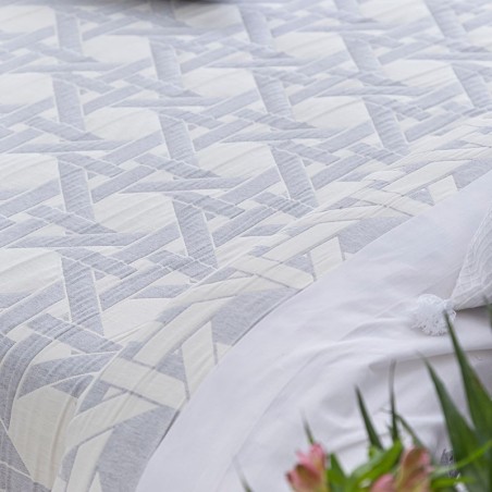 Colcha Jacquard Reversible Benidorm Gris