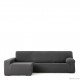 Funda Sofá Chaise Longue Full Cover Bielástica Jaz Brazo Largo gris oscuro