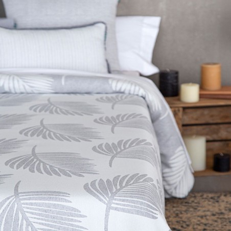Colcha Jacquard Reversible Oropesa Gris