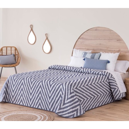 Colcha Jacquard Adra Azul