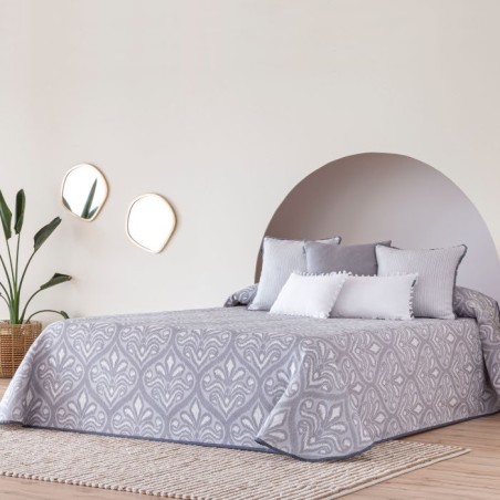 Colcha Jacquard Aroche Gris