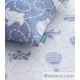 Colcha Jacquard Reversible Vuelo Azul