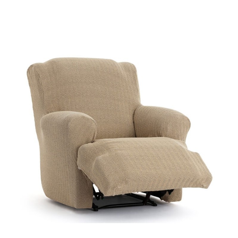 Funda de Sillón Relax Pies Juntos Bielástica Jaz color beig