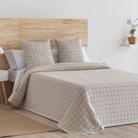 Colcha Jacquard Reversible Lucas Beige
