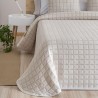 Colcha Jacquard Reversible Lucas Beige