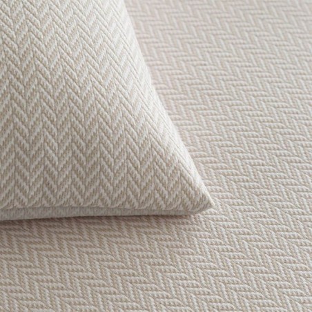 Colcha Jacquard Reversible Gisela Beige