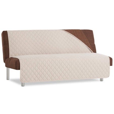 Cubre Sofá Cama Clic Clac Acolchado Beig-Marrón