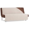 Cubre Sofá Cama Clic Clac Acolchado Beig-Marrón