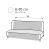 Medida Cubre Sofá Cama Clic Clac Acolchado Ancho 80 cm