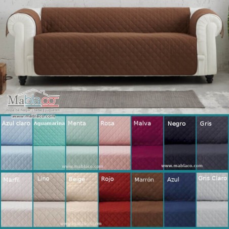 Cubre Sofá Chester Acolchado Couch Cover 13 colores