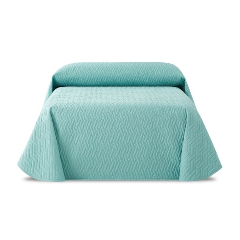 Colcha Bouti Liso Glaciar Aguamarina