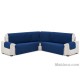 Cubre Sofá Rinconera Acolchado Reversible Azul
