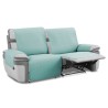Cubre Sofa Acolchado Relax Geo Teflón Aguamarina