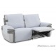 Cubre Sofa Acolchado Relax Geo Teflón Gris Claro