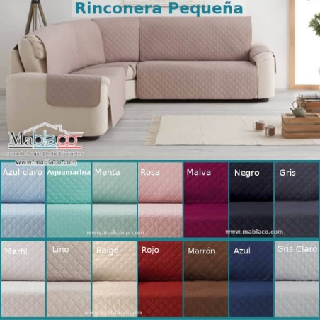 Cubre Sofá Rinconera Pequeña Acolchado 12 colores