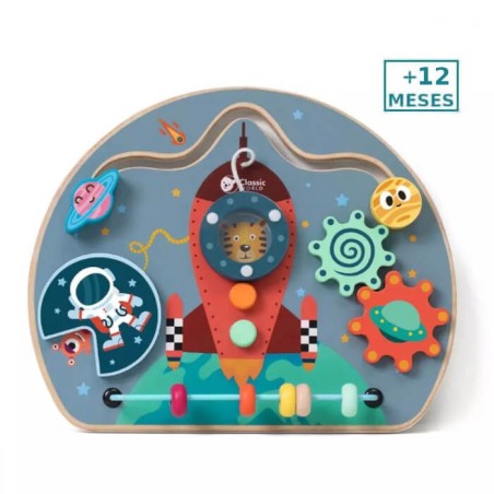 Tablero de actividades Cohete Classic World +12 meses Juguete madera