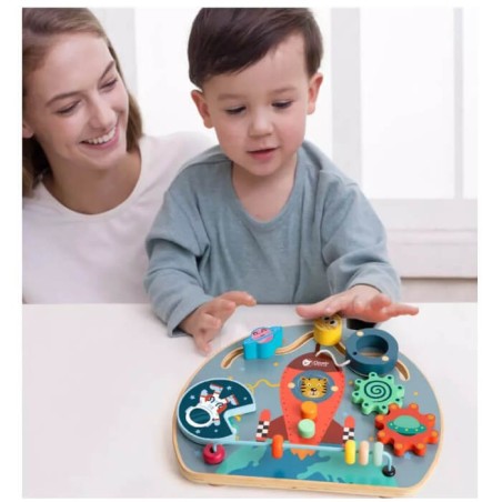Tablero de actividades madera Cohete Classic World +12 meses