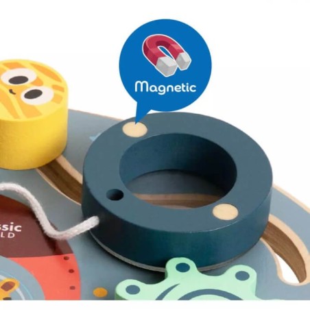 Zona magnética en el Tablero de actividades Cohete Classic World  Juguete madera