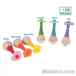 Maracas Arcoíris madera Classic World +10 meses Juguete madera