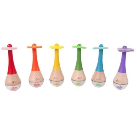 Maracas de madera Arcoíris Classic World +10 meses 