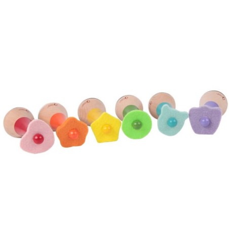 Mango de las Maracas Arcoíris de madera Classic World +10 meses