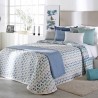 Colcha Jacquard Reversible Murphy Motas Azul Reig Marti