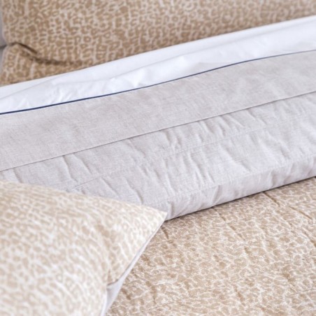 Colcha Bouti Leopard Beige Reversible Percal 100% Algodón