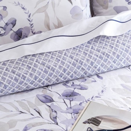 Colcha Bouti Celin Azul Reversible Percal 100% Algodón