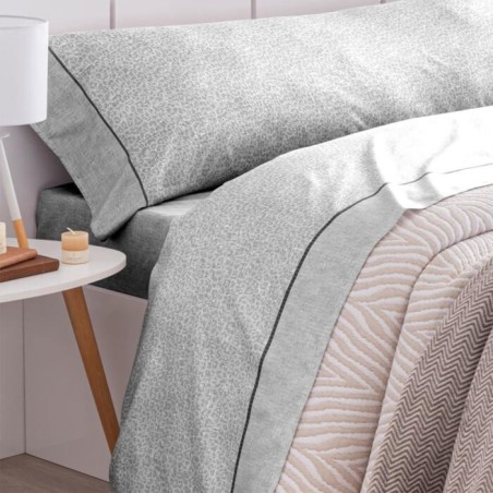 Juego de Sábanas Leopard Gris Percal 100% Algodón