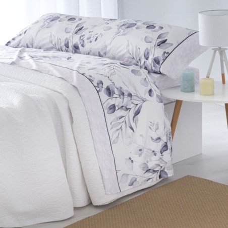 Juego de Sábanas Celin Azul Percal 100% Algodón