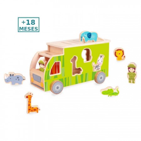 Encajable Animales de la selva Classic World +18 meses Juguete madera - para niños