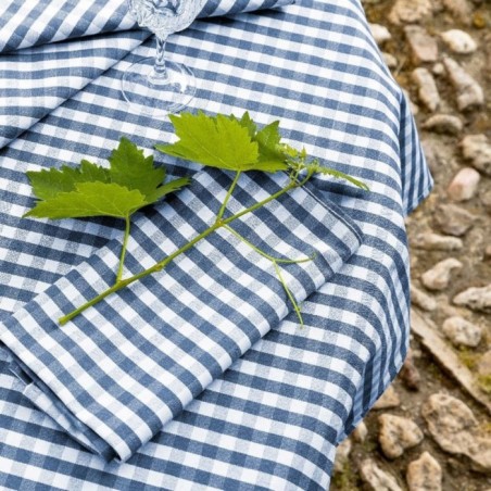 Mantel Jacquard Vichy Azul Barcelo